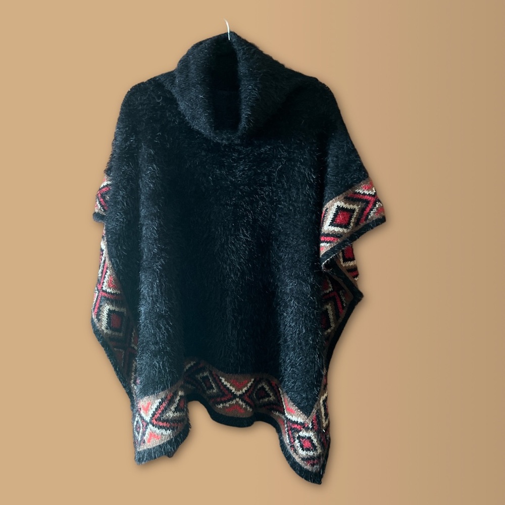 Aztec print Poncho